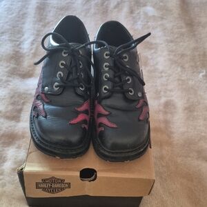 Harley-Davidson Black and Red Women's Shoes